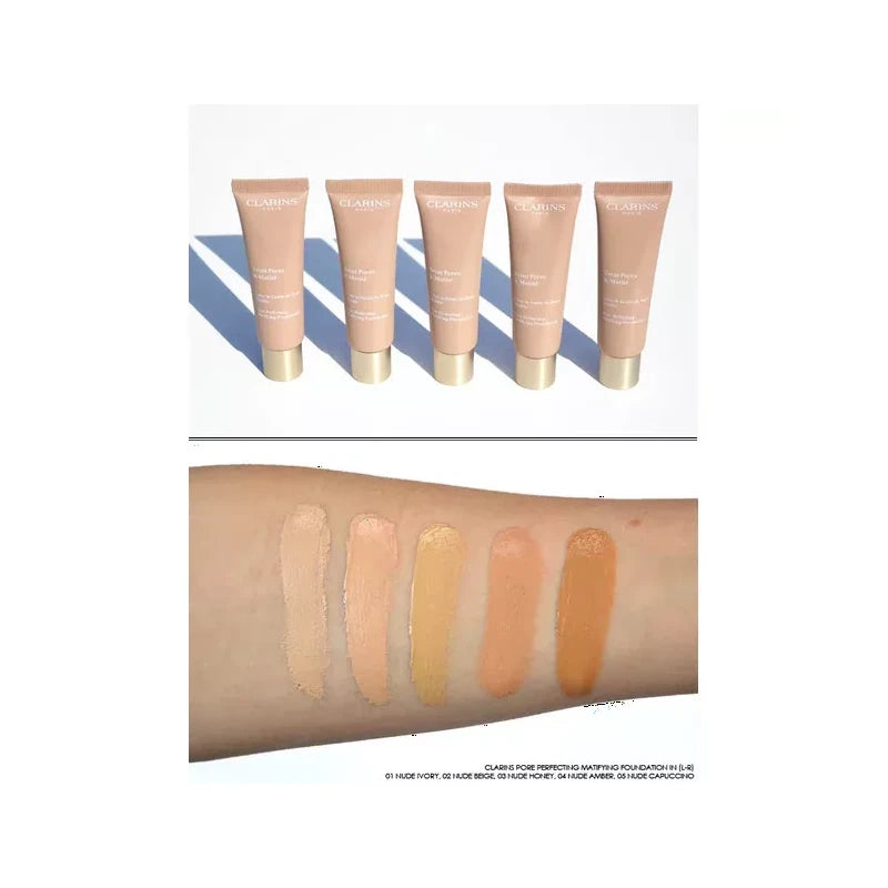 Clarins Pore Perfecting Matifying Foundation (Choose Shade) - 03 Nude Honey
