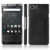 BlackBerry Keyone Case,Croco Premium PU Leather Protective Cases Simple Deurable and Lightweight Case for BlackBerry Keyone (black)