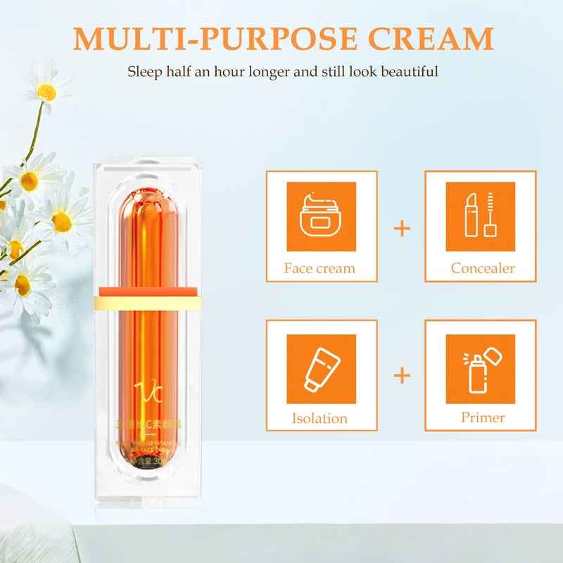 BSMAX Five Vitamin C Tone-Up Cream, Five Vitamin C Cream, Five Vitamin C BB Cream, Five Vitamin C Natural Makeup Cream, Vitamin C Tone-Up Lazy Concealer Face Cream (1pcs)