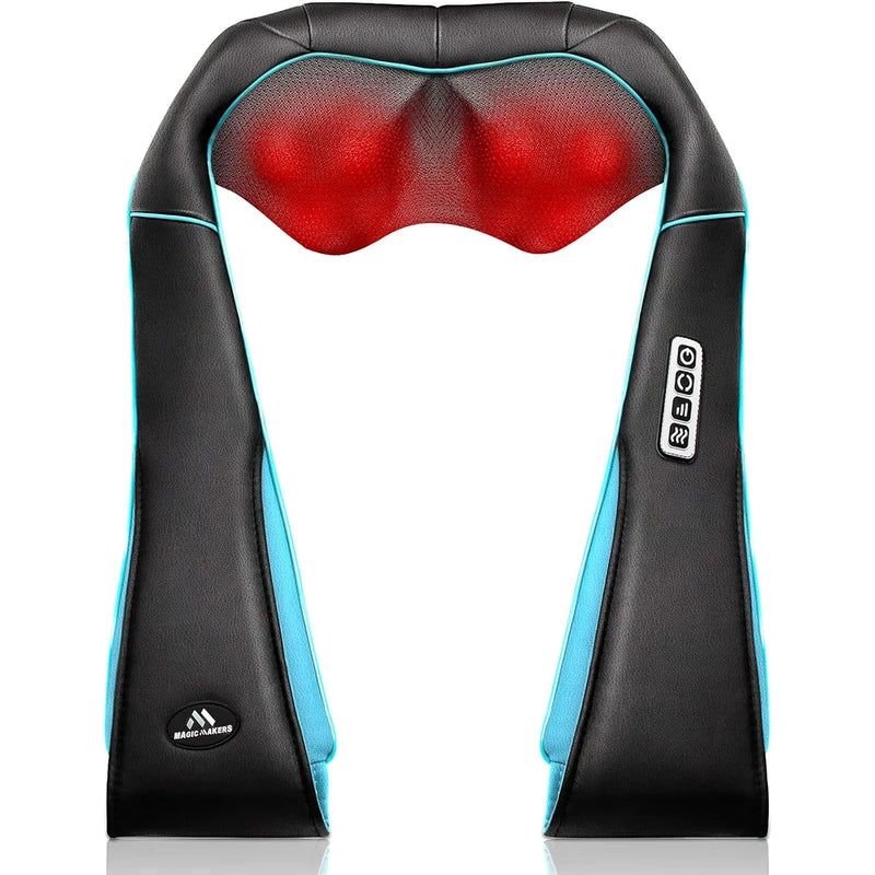 Massager with Heat - Deep Tissue Kneading Electric Back Massage for Neck, Back, Shoulder, Waist, Foot - Shiatsu Full Body Massage, Relax Gift for Her/Him/Friend/Dad/Mom
