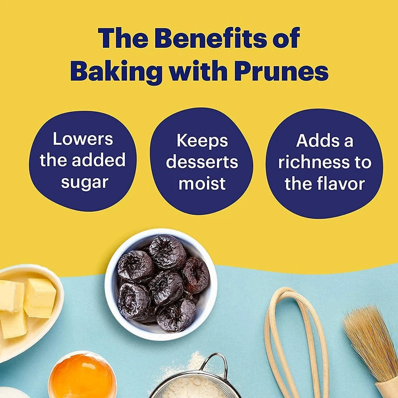 Sunsweet D'Noir Preservative Free Prunes | Pitted, Gluten Free, Vegan, Low Fat, Unsweetened, Unsulfured, No Added Sugar, No Preservatives | Dietary Fiber + other Natural Minerals | 8 oz Pouch