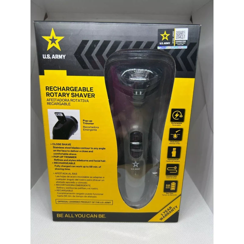 US Army U.S. Army Official Licensed Rotary Rechargeable Electric Shaver Brand  NEW