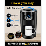 Brite Start Bone Broth - Chicken + Ginger & Turmeric - 4 Count - Keto Friendly Concentrate with 16g Collagen, 20g Paleo Protein - Made from Free Range Chicken Bones - Single Serve Packets