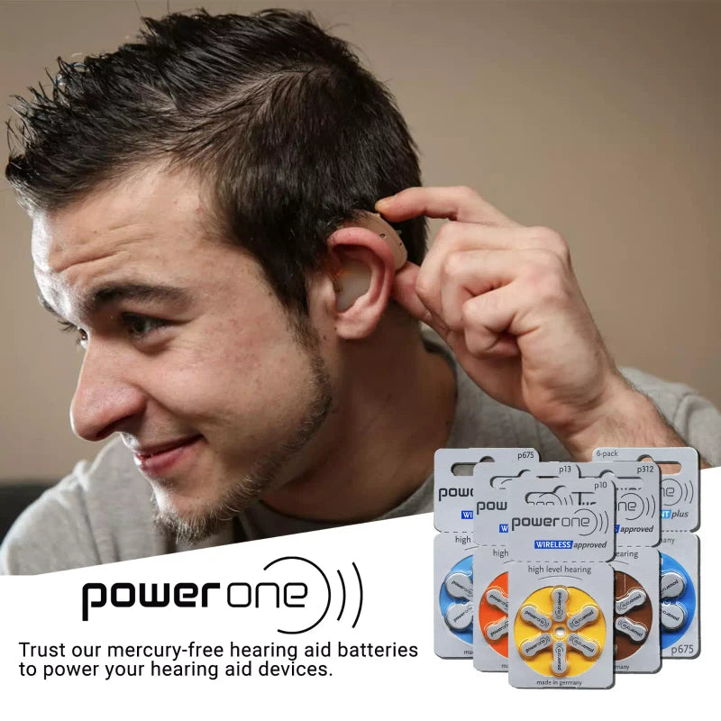 Power One ACCU Plus Size 13 Hearing Aid Battery (Pack of 2) - EXP  11/2025