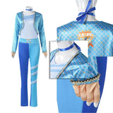 Women’s Desc 4 Chloe Charming Costume Rise Red Deluxe Princess Cinderellaburg Blue Halloween Outfit 5Pcs Set Adult
