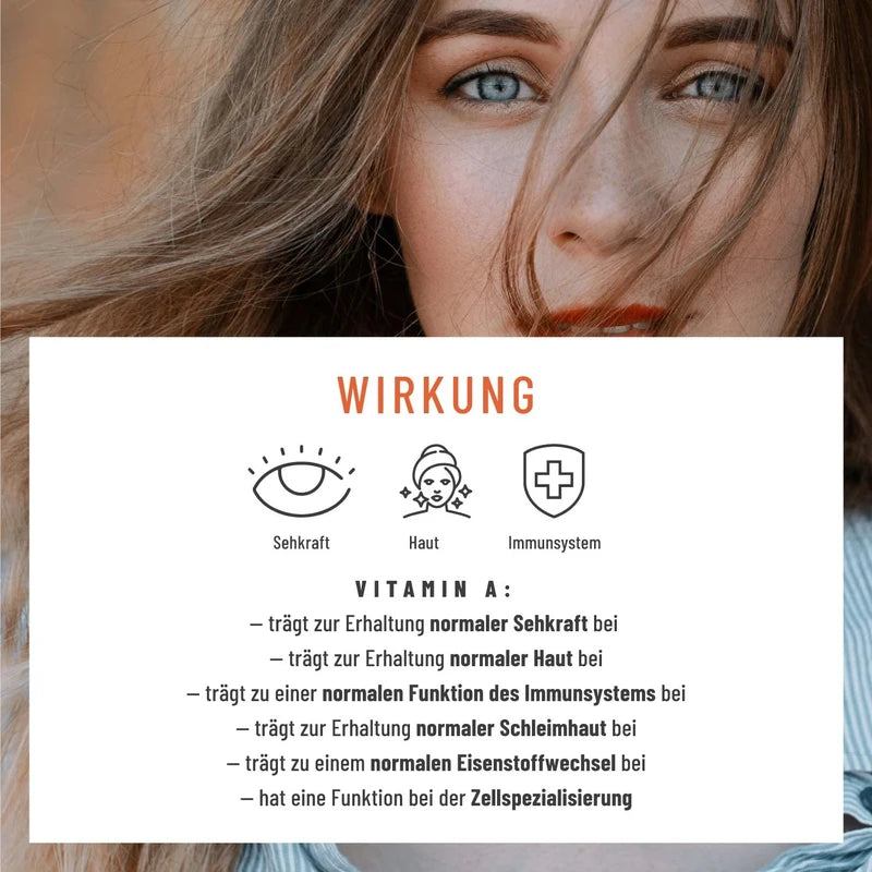 Vitamin A Drops High Dose – Introductory Price – 5000 IU (1500 μg) per Daily Dose – Vegan – Vitamin A Liquid – Made in Germany – Retinol Natural Feast for Eyes, 1700 Drops, 50 ml
