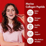 FRESHBELL Pomegranate Collagen Jelly Stick (20g x 30 sticks) Marine Collagen Peptide with 100% Real Spain Pomegranate