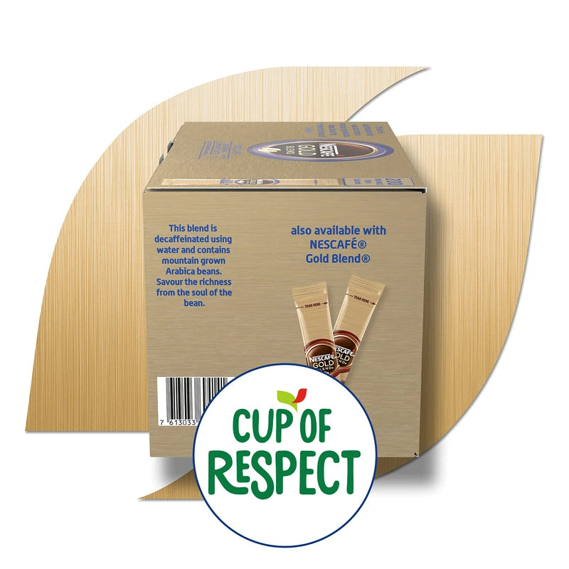 NESCAFE Gold Blend Decaf Instant Coffee Sachets - 200 x 1.8g Sticks