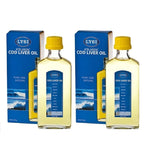 Lysi Cod Liver Oil High In Omega 3 Lemon Flavour 240 ml Liquid Supplement with Natural Vitamins 2 Bottles Made From FIsh In Iceland
