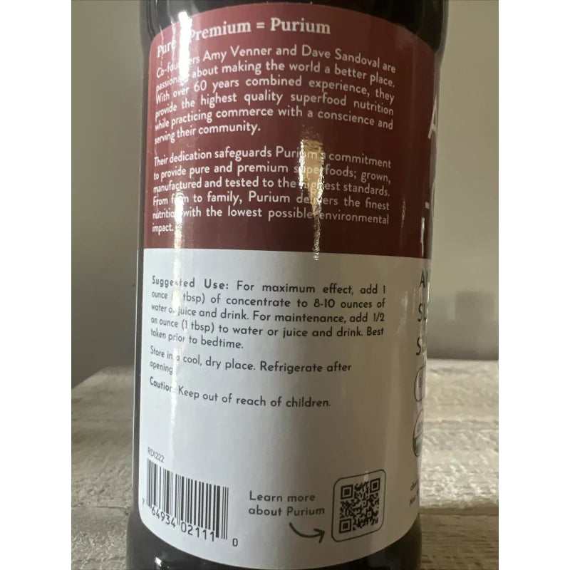 Purium Apothe Cherry for Anti-Aging Sleep Support Exp 3/2025 16oz - New/Sealed!