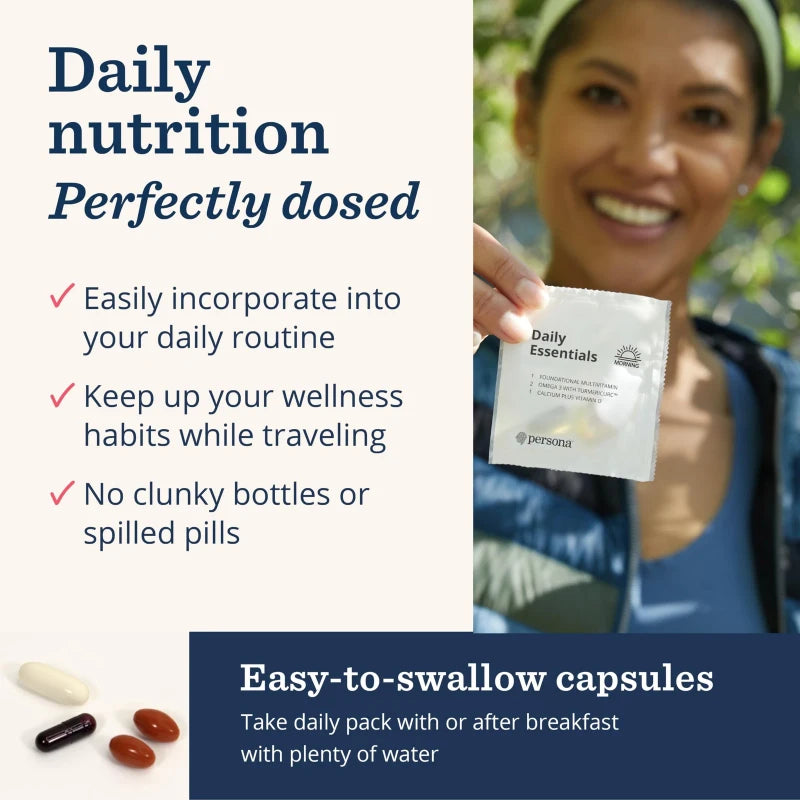 Persona Nutrition Daily Essentials Multivitamin Pack for Women & Men 28 Pack ...