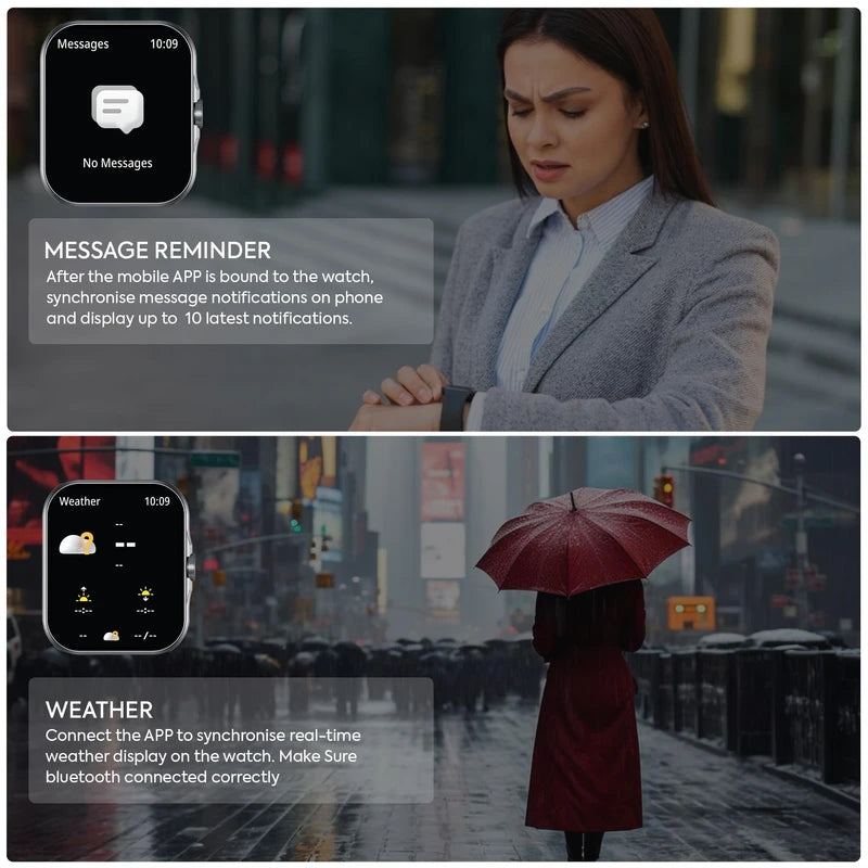 Smart Watch Storm V with BT Calling Silver, Smartwatch for Men and Women, Health Monitor: Sleep Apnea, Blood Pressure and Oxygen, Voice Assistant, Pedometer Steps, Remote Camera, 2 Watch Bands