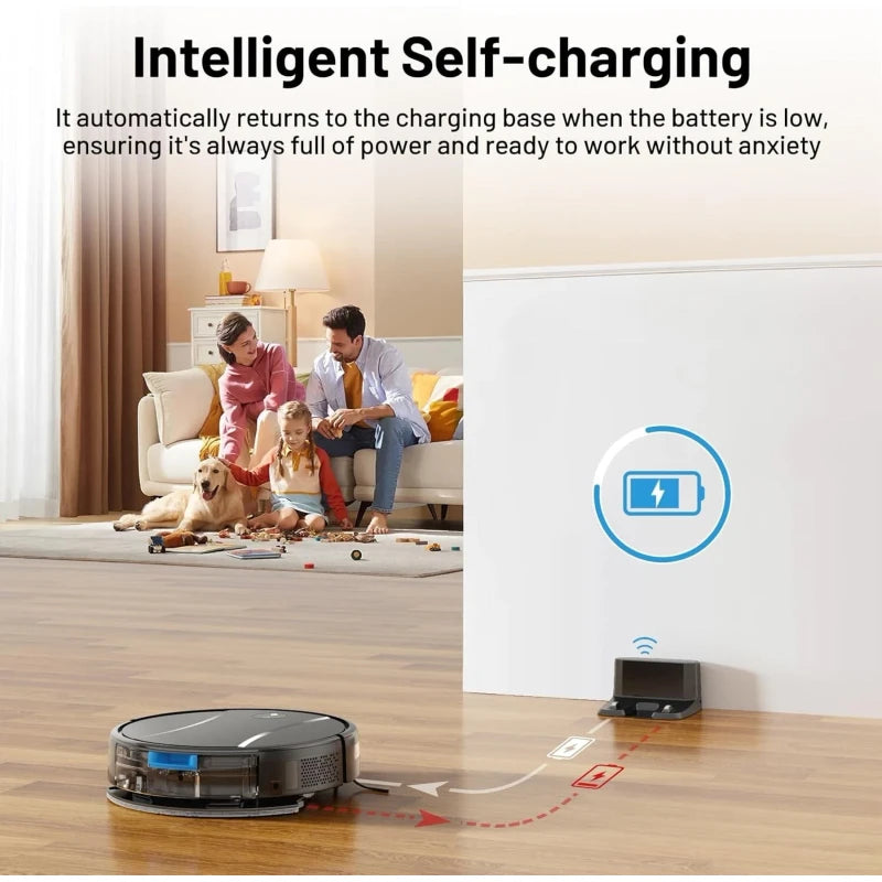 Tipdiy Robot Vacuum and Mop Combo, 4200Pa Powerful Robotic Vacuum Cleaner, G90