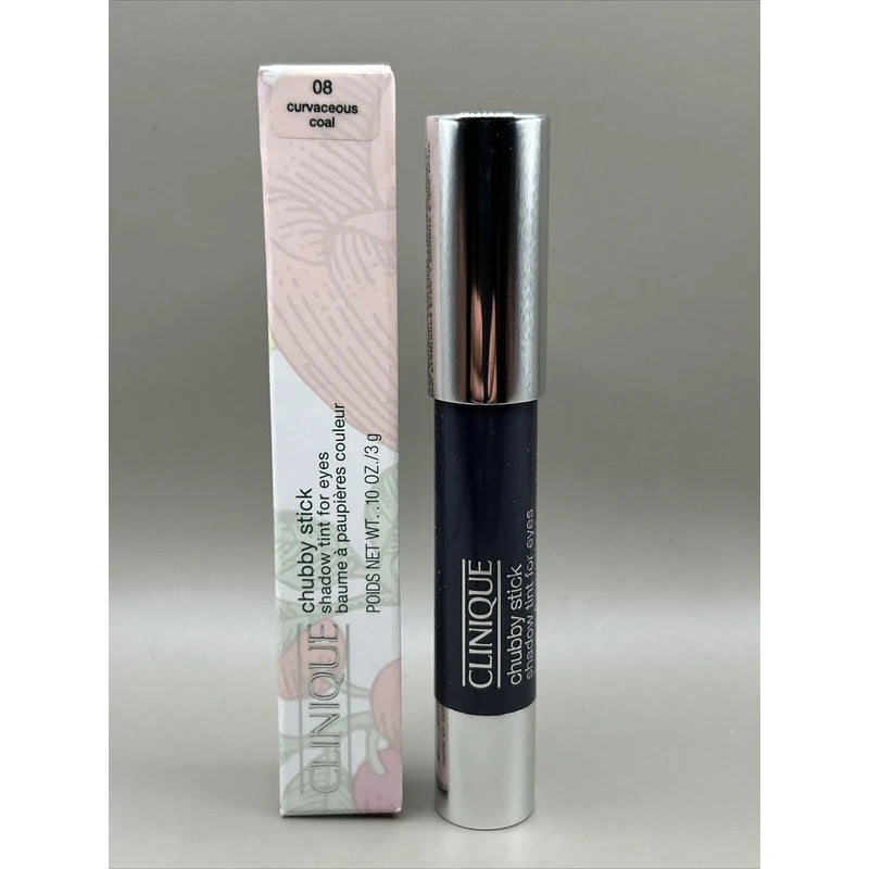 Clinique Chubby Stick Shadow Tint For Eyes - 08 CURVACEOUS COAL - .10oz./3g NEW