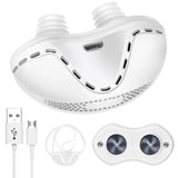 Anti Snoring Device,Electric Stop Snoring Solution,Adjustable Wind Speed Breathable Snoring Prevention for Men Women,Universal All Nose Shapes(White)