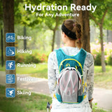 Hydration Pack,Hydration Backpack with 2L Hydration Bladder Lightweight Running Water Backpack for Women Men Kids (Dark Green)