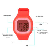 Children Digital Watch Alarm 50M Waterproof Shockproof Drop Resistant Child Digital Sport Outdoor Watch for Daily Use Red