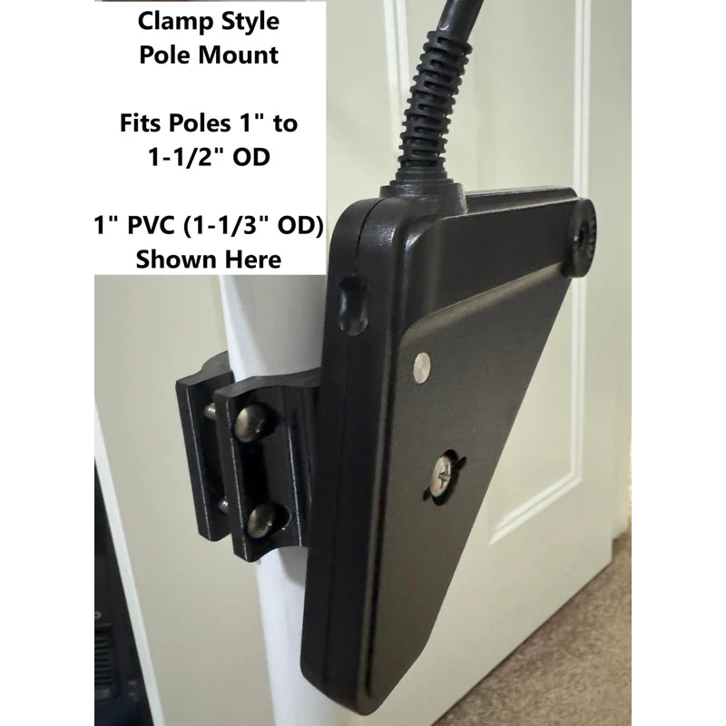 Transducer Mount for Lowrance Eagle Eye 9 - for 3/4" PVC, Summit or HDI Pole, Adjustable Clamp Style for 1" to 1.5" Pole (Clamp Style for 1" to 1.5" Pole)