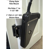 Transducer Mount for Lowrance Eagle Eye 9 - for 3/4" PVC, Summit or HDI Pole, Adjustable Clamp Style for 1" to 1.5" Pole (Clamp Style for 1" to 1.5" Pole)