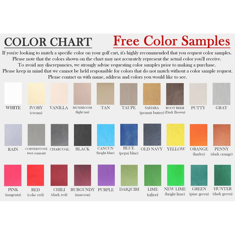 Club Car Precedent "STAPLE ON" Golf Cart Seat Cover (2 Stripe) Choose From 30 Colors, Custom Golf Cart Seat Covers, Handmade-Golf-Cart-Seat-Covers, Up To Par Covers