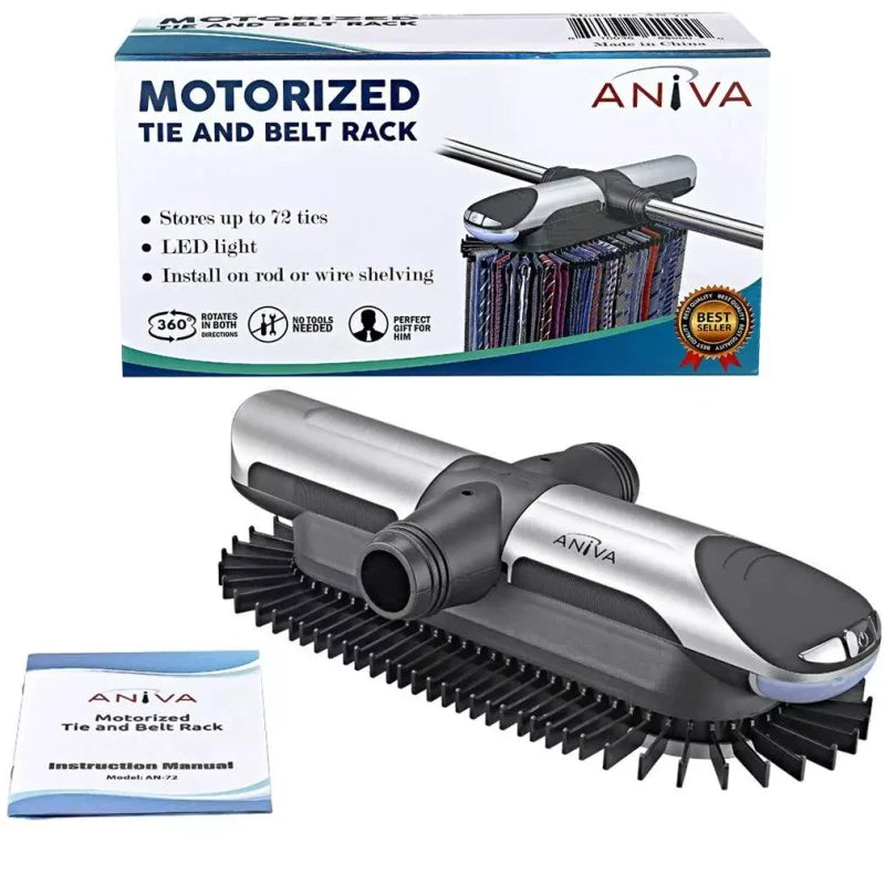 Aniva Motorized Tie Rack Best Closet Organizer with LED Lights