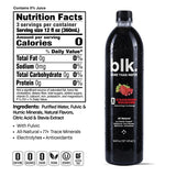 blk. Natural Alkaline Mineral Water Electrolyte Infused with Fulvic and Amino Acids, Zero Sugar Drink, Strawberry Rhubarb Flavored, 1 Liter, Pack of 12