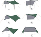 Unigear Hexagon Hammock Rain Fly,15x14FT/12x10FT Multifunctional Waterproof Camping Tarp,Lightweight and Compact Tent Tarp for Backpacking, Hiking, Traveling