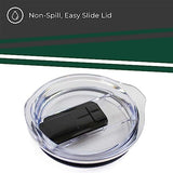 Campus Colors College Stainless Steel, Double Walled, Vacuum Insulated, Reusable Collegiate Tumbler with Slider-Top Lid for Travel, Sports, and Coffee, 18 oz (Oregon Ducks - Green)