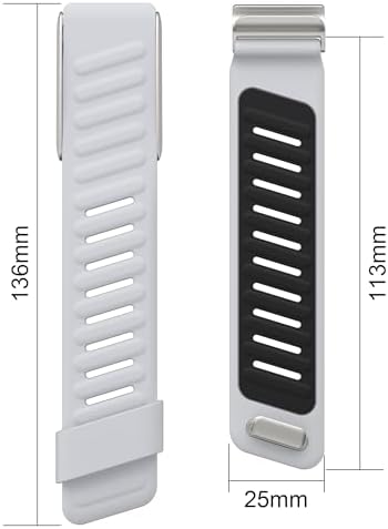 Comfort Durable Silicone Wristband Compatible with WHOOP 4.0 Band, Soft Silicone Sports Loop Strap for Men & Women, with U Shapped Connector