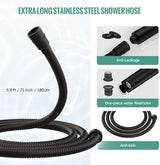 SR SUN RISE Filtered Shower Head with Handheld, High Pressure 9 Spray Mode ORB Showerhead with Filters, detachable shower head,Water Softener Filters Beads for Hard Water - Remove Chlorine