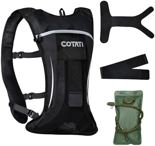 COTATI Hydration Backpack Running Vest with 2L Water Bladder,Lightweight Backpacks for Men Women Hiking Biking Cycling