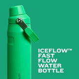 Stanley IceFlow Fast Flow Water Bottle | Angled Spout Lid | Lightweight & Leakproof for Travel & Sports | Insulated Stainless Steel | BPA-Free