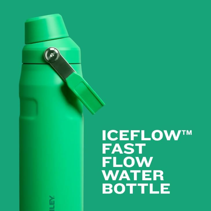 Stanley IceFlow Fast Flow Water Bottle | Angled Spout Lid | Lightweight & Leakproof for Travel & Sports | Insulated Stainless Steel | BPA-Free