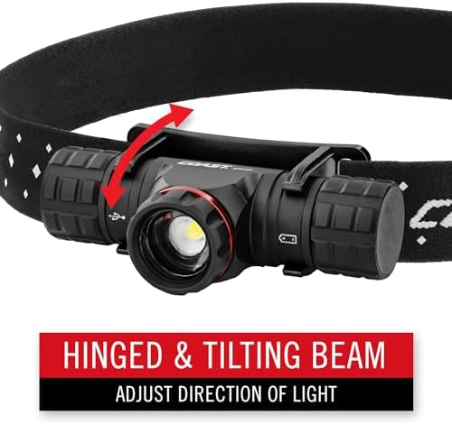 Coast XPH30R 1200 Lumen USB-C Rechargeable Dual Power Headlamp with Twist Focus Beam and Magnetic Base