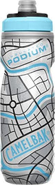 CamelBak Podium Chill Insulated Bike Water Bottle - Easy Squeeze Bottle - Fits Most Bike Cages - 21oz, Grid White