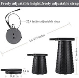 Fishboy Upgraded Collapsible Stool, 400lbs Max Weight, Lightweight But Sturdy, Portable Retractable Folding Telescoping Foldable Camping Stool for Adults Outdoor Fishing Hiking Gardening Travel BBQ