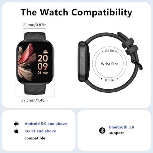 FITVII Health & Fitness Tracker 2024 (Answer/Make Calls), Smart Watch with 24/7 Heart Rate and Blood Pressure, Sleep Tracking, Blood Oxygen Monitor, 120+ Sport Modes Activity Tracker