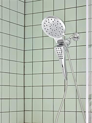Moen Verso Chrome Round Rain Shower Head and Detachable Handshower Combination with Magnetix Docking System and 60-inch Metal Hose, 220C2