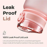 Hydracy Water Bottle with Time Marker -Large BPA Free Water Bottle & No Sweat Sleeve -Leak Proof Gym Bottle with Fruit Infuser Strainer & Times to Drink -Ideal for Fitness Sports & Outdoors