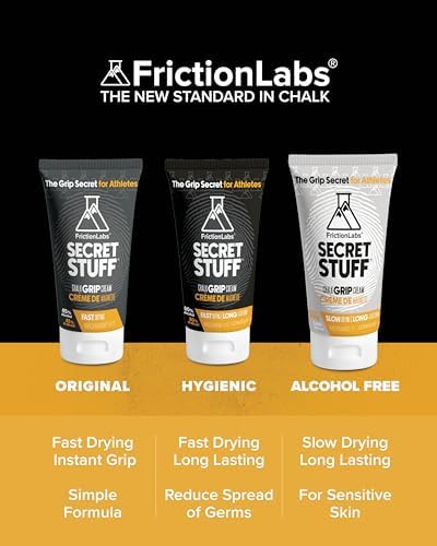 Friction Labs Quick Grip Secret Stuff Liquid Chalk for Athletes - Made in USA - Skin Friendly - Rock Climbing, Weightlifting, Gym, Tennis - Trusted by 100+ Pro Athletes - Best Workout Chalk - 75mL