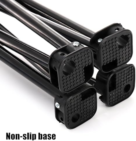 2 Pack Camping Stool, 13 Inch Compact Camping Chair Portable, Lightweight Folding Stool Seat with Side Pocket and Carry Bag for Outdoor Hiking, Fishing, Picnic, Beach and Lawn Party, Black