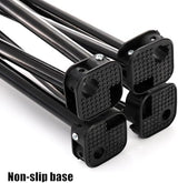 2 Pack Camping Stool, 13 Inch Compact Camping Chair Portable, Lightweight Folding Stool Seat with Side Pocket and Carry Bag for Outdoor Hiking, Fishing, Picnic, Beach and Lawn Party, Black