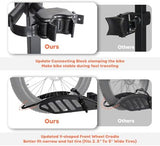 CyberRack E1 Hitch 1-EBike Rack with Ramp,100 lbs Capacity Single Mount Platform Style, Fits Up to 5-inch Fat Tire E-Bike Carrier Rack for 2inch Receiver Cars Trucks SUVs Minivans RV, Trailer