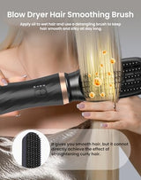 Hair Blow Dryer Styler Set, 5 in 1 Hot Air Brush Auto Wrap Curlers & Straightener & Volumizer Pro Kit, Ionic Technology, 60000RPM High Speed Drying, Round Comb Multi Styler Anion Electric