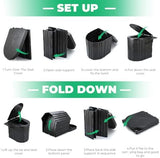 Sckee Camping Toilet, Portable Toilet for Adults, Portable Travel Floding Toilet with Lid and Paper Holder, Compact Potty for Car, Camp Toilet Portable Toilet for Camping, Hiking,Truck, RV, Beach