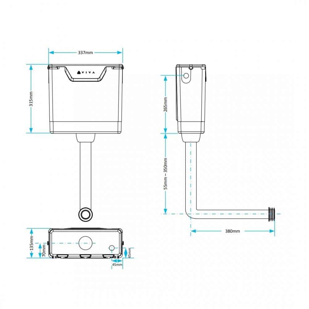 Viva Sanitary Skylo Concealed Toilet Cistern (WRAS Approved) | SKYCC01 | Home Standard®