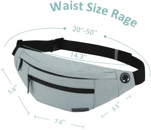MAXTOP Large Crossbody Fanny Pack with 4-Zipper Pockets,Gifts for Enjoy Sports Festival Workout Traveling Running Casual Hands-Free Wallets Waist Pack Phone Bag Carrying All Phones