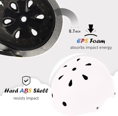 Kids Bike Helmet, Adjustable and Multi-Sport, from Toddler to Youth, 3 Sizes