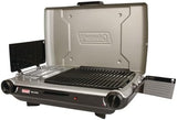 Coleman Tabletop 2-in-1 Grill & Stove with 2 Adjustable Burners, Propane Grill/Stove with Push-Button Starter, Wind Guards, Grease Tray, & 20,000 BTUs of Power for Camping, Tailgating, & More
