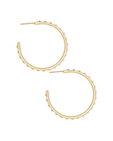 Kendra Scott Veronica Hoop Earrings in Gold Iridescent Crystal